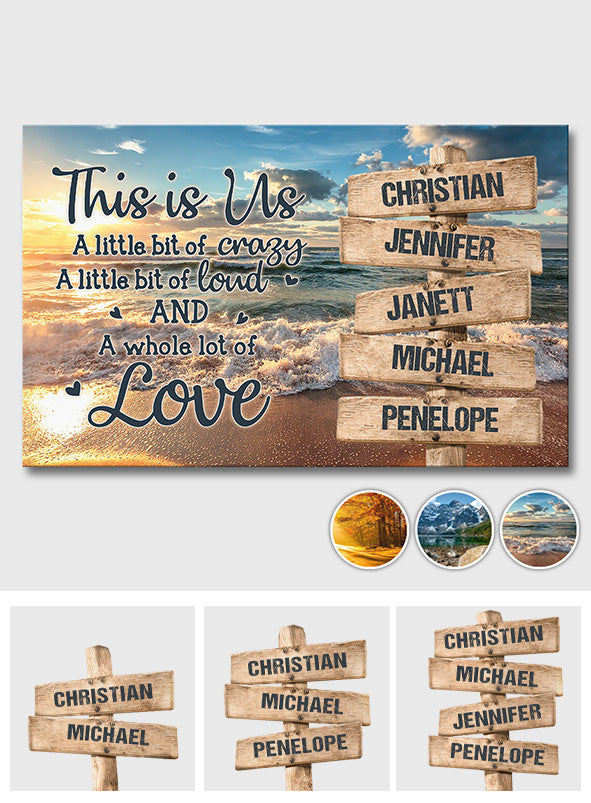 C'est nous - Toile et affiche familiales personnalisées