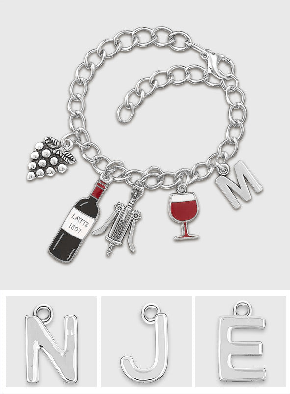 Bracelet « Love Wine » personnalisé avec breloques