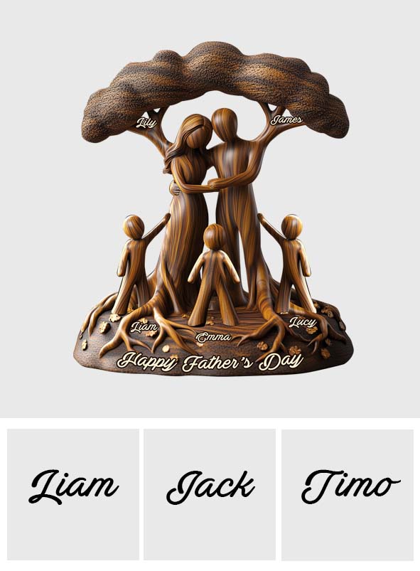 Tu es notre monde - Plaque personnalisée pour papa