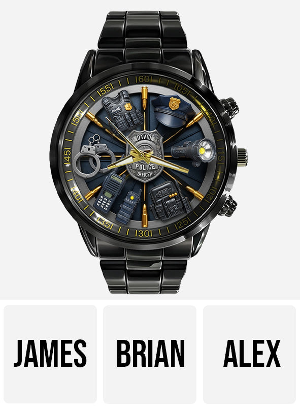 Servir et protéger - Montre de poche personnalisée pour policier