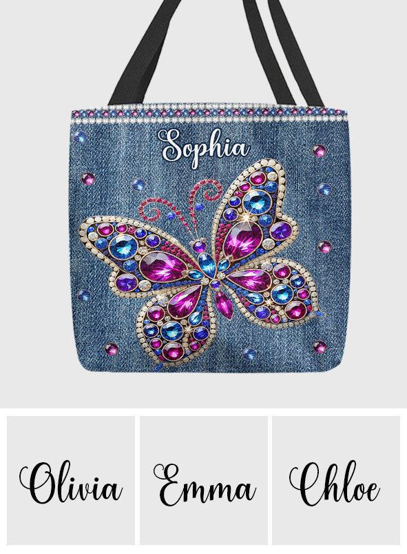 Beautiful Butterfly - Personalized Butterfly Tote Bag