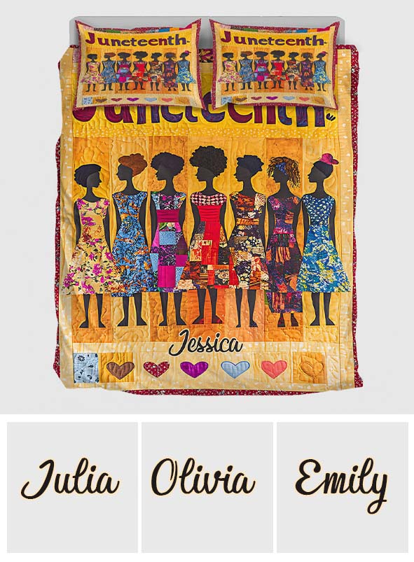 They Not Like Us - Personalized Juneteenth Bedding Set