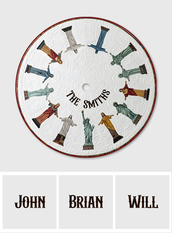 Croyant - Jupe de sapin chrétienne personnalisée