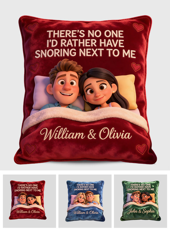 Coussin personnalisé en fausse fourrure pour couple « Couple qui ronfle »