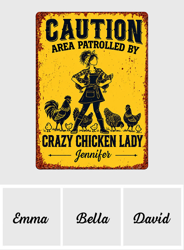Folle de Poules - Plaque Métallique Rectangulaire Personnalisée