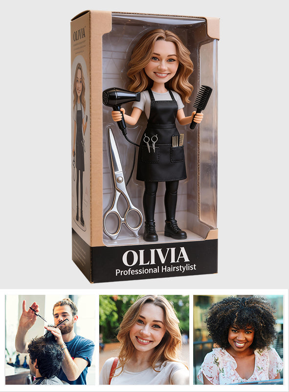 Décoration de salon de coiffure avec ciseaux - Plaque acrylique personnalisée en forme de coiffeur