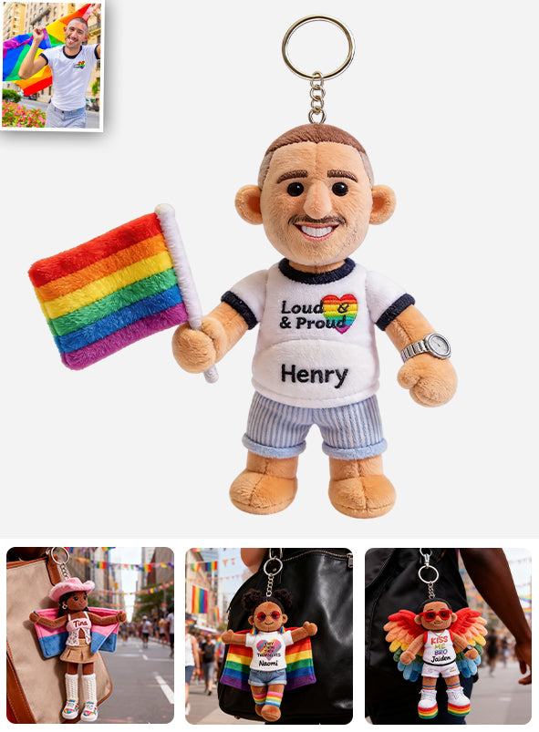 Porte-clés en Peluche Personnalisé - Soutien LGBT Amour est Amour