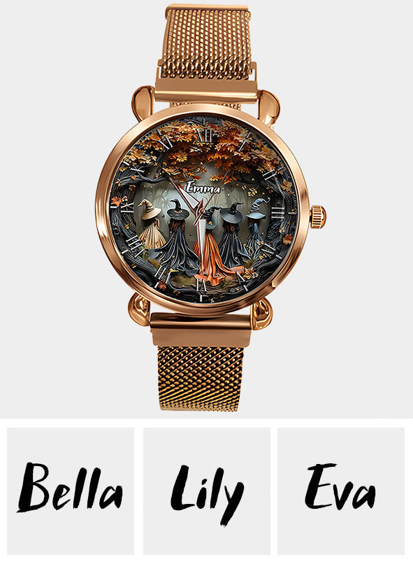Montre-bracelet personnalisée pour femme sorcière - Sorcière magique