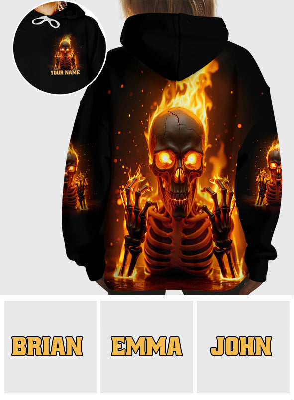 Mon Give AF est cassé - T-shirt personnalisé tête de mort sur toute la surface