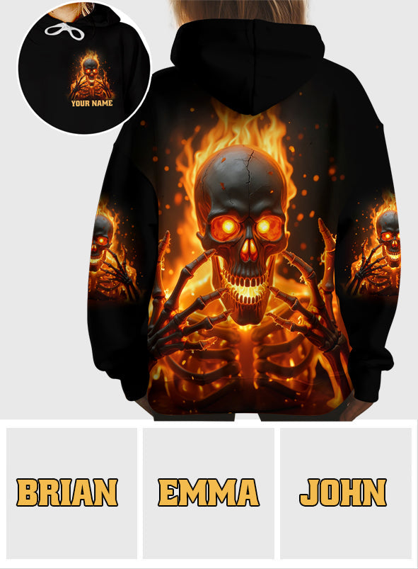 Mon Give AF est cassé - T-shirt personnalisé tête de mort sur toute la surface