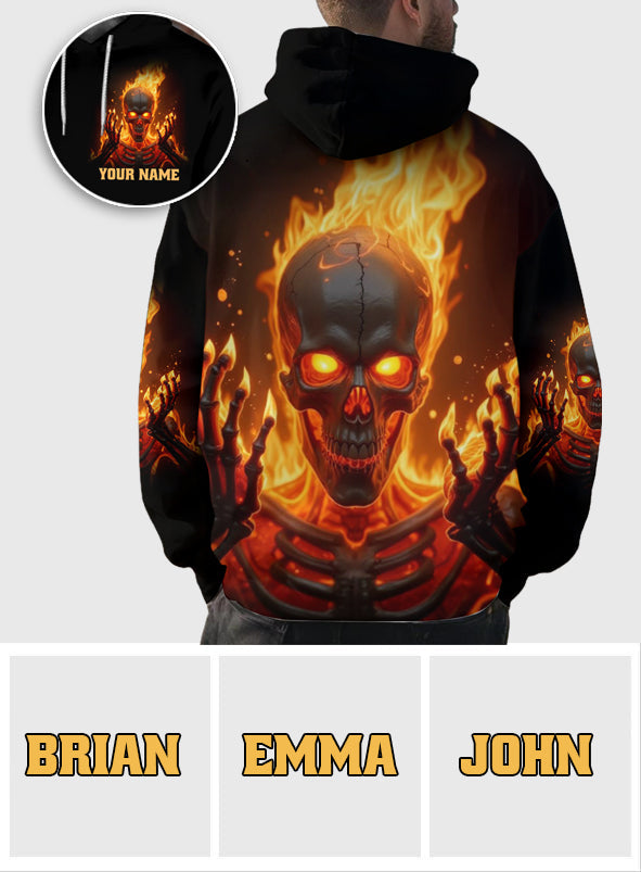 Mon Give AF est cassé - T-shirt personnalisé tête de mort sur toute la surface