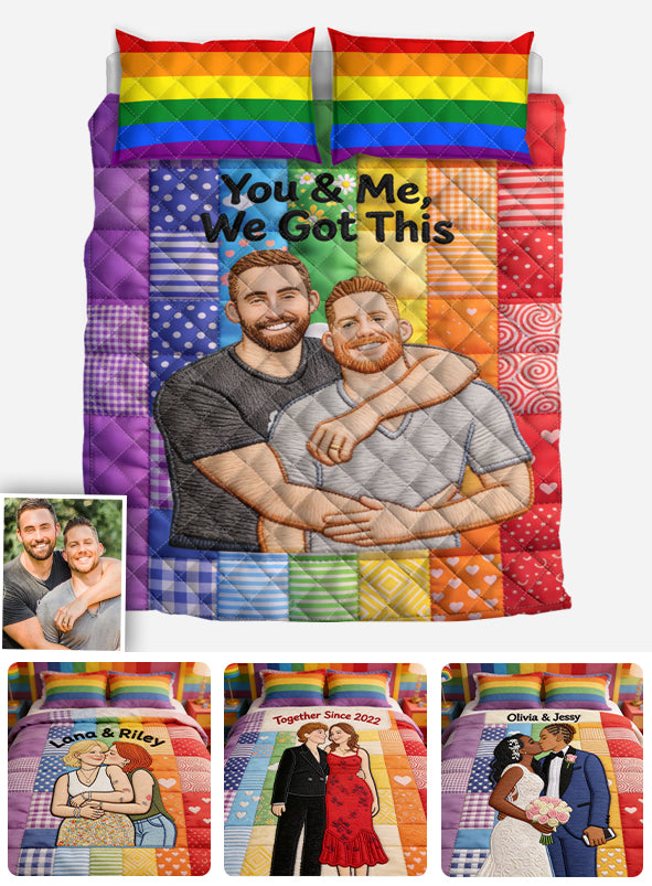 Vous & Moi, Nous Gérons Cela - Ensemble de Couettes LGBT Personnalisé