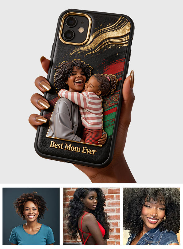 Black Pride, Black History Month - Personalized African American Leather Phone Case