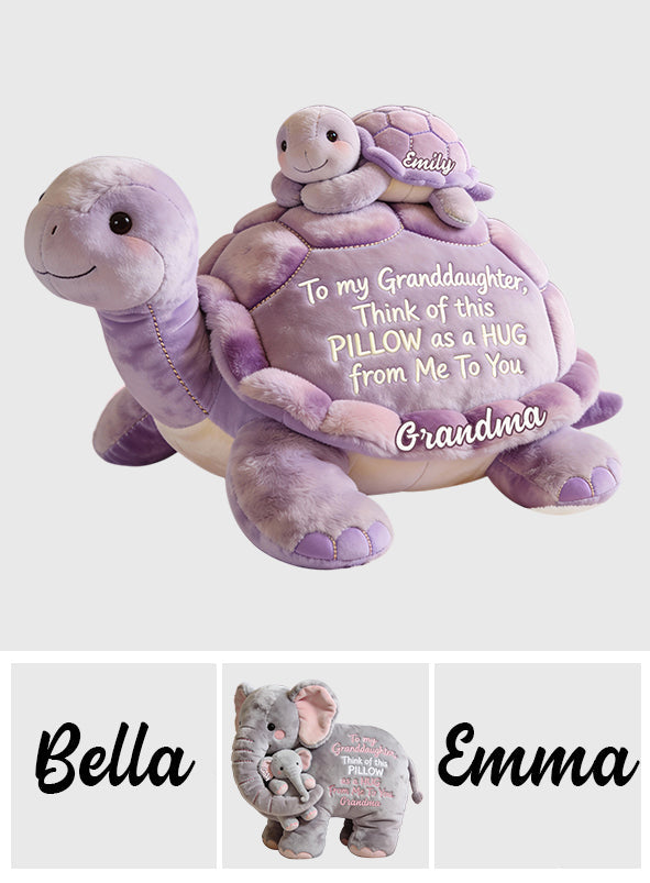 To my Granddaughter - Personalized Kid Faux Fur Shaped Pillow