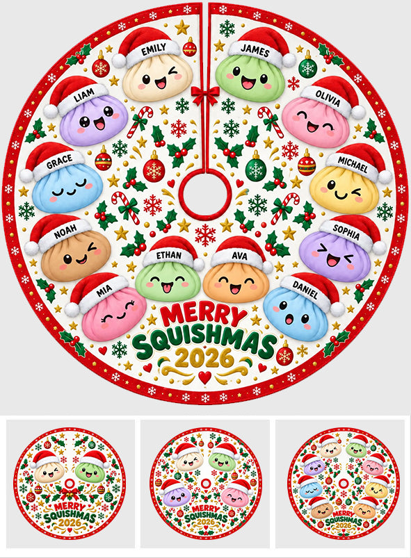 Merry Squishmas - Personalized Family Tree Skirt
