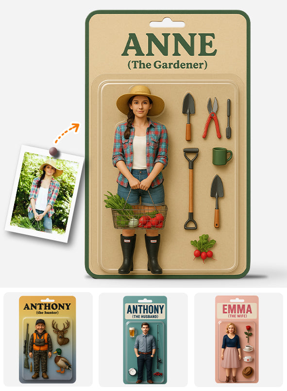 Custom Figure From Photo - Personalized Gardening Custom Shaped Acrylic Plaque