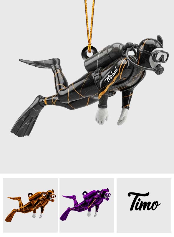 Passionné de plongée sous-marine ? Ornement de plongée sous-marine personnalisé