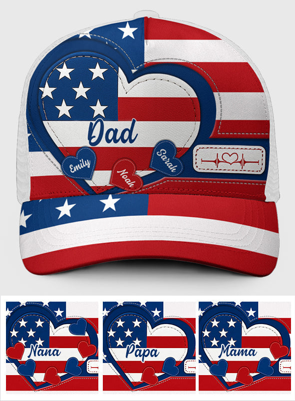 Joyeux 4 juillet ! Casquette de camionneur personnalisée pour la fête nationale américaine (4 juillet).