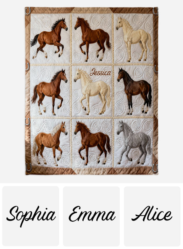 J'adore les chevaux - Couverture personnalisée pour chevaux
