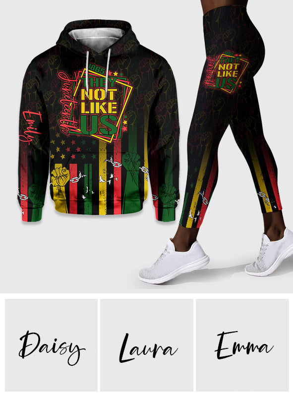 They Not Like Us - Personalized Juneteenth Hoodie and Leggings