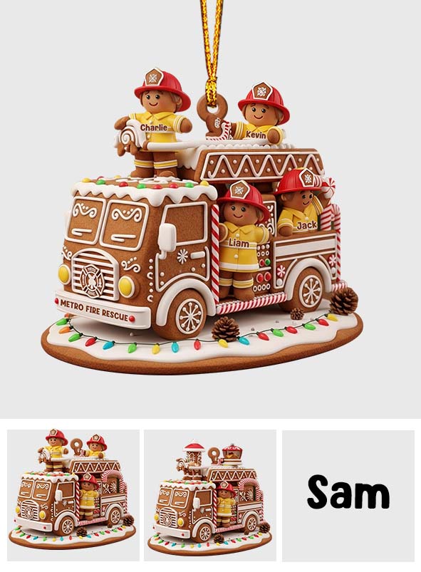 Héros des fêtes - Cadeau pour pompier - Ornement de pompier personnalisé