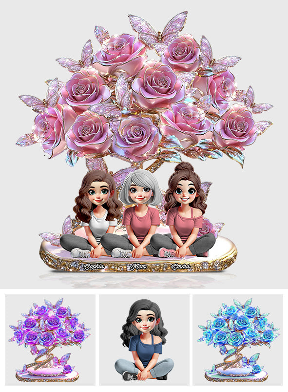 We Love You Gift For Mom, Grandma - Personalized Mother Custom Shaped Acrylic Plaque