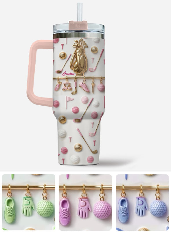 Vivez l'amour du golf - Gobelet de golf personnalisé avec poignée