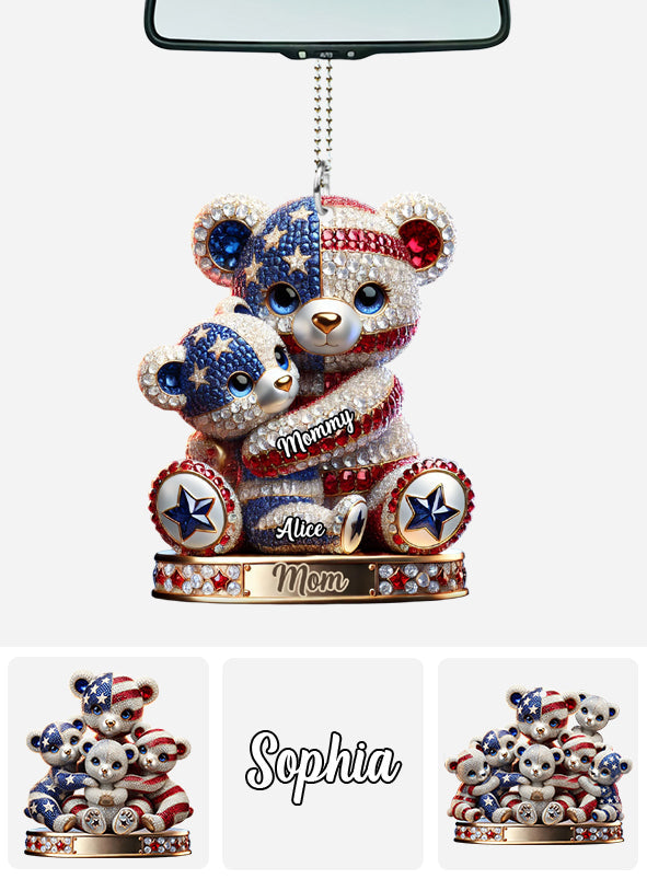 We Love You Gift For Mom, Grandma - Personalized Mother Transparent Car Ornament