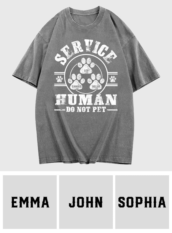 T-shirt personnalisé « Service Human Do Not Care » pour le lavage des chiens