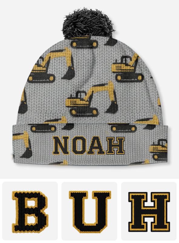 Bonnet personnalisé avec initiale, cadeau idéal pour les enfants.