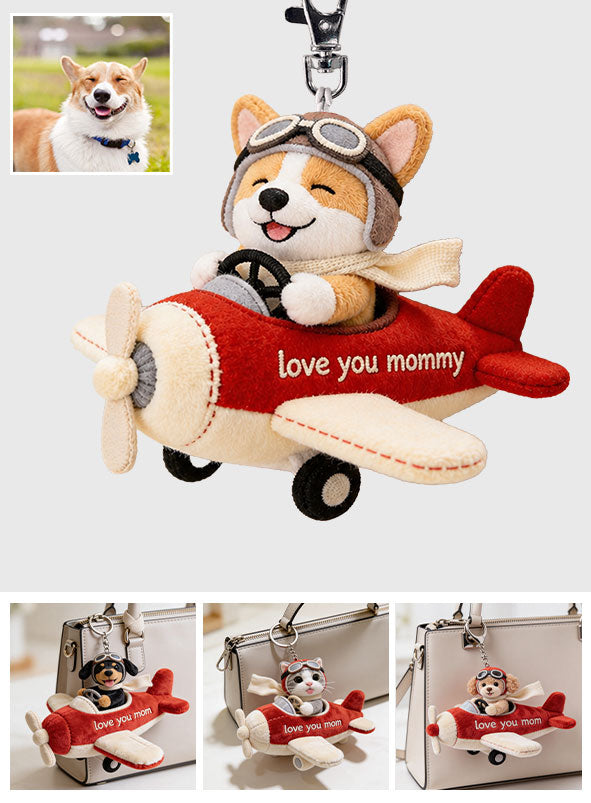Idée Cadeau pour Amateurs de Chiens, Maman de Compagnie - Porte-Clés Peluche Personnalisé