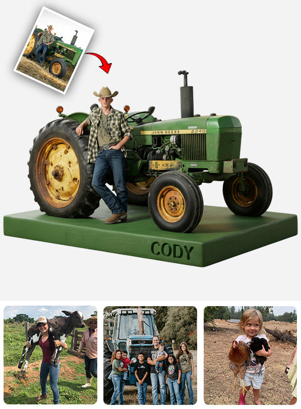 Plaque acrylique personnalisée à partir de n'importe quelle photo - Modèle « agriculteur » sur mesure