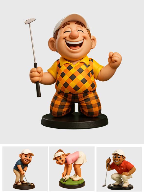 Plaque acrylique personnalisée de golf au style cartoon humoristique - Plaque acrylique sur mesure