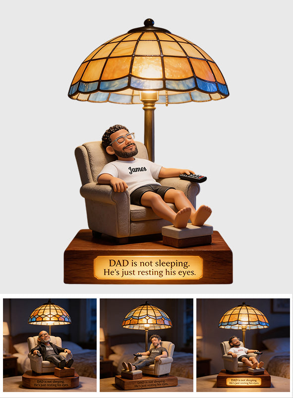 Reposez Mes Yeux - Lampe de Nuit LED Acrylique Personnalisée pour Papa