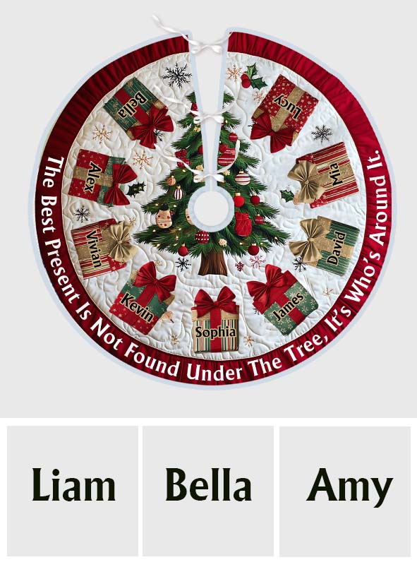 The Best Present Isn’t Found Under The Tree - Personalized Family Tree Skirt