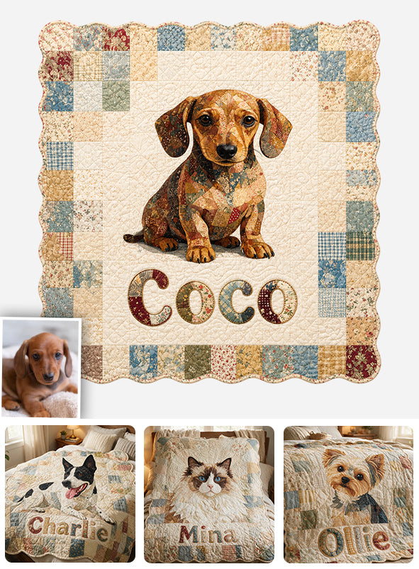 Couvertures Lumineuses, Pattes Heureuses - Couverture en Fleece Personnalisée en Forme de Chien