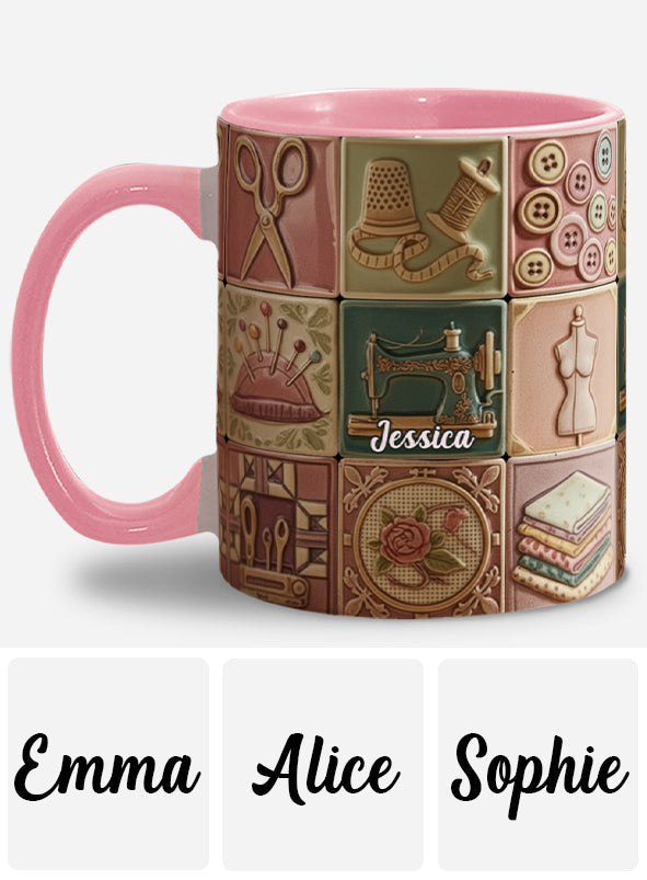 Mug personnalisé « J’adore coudre »