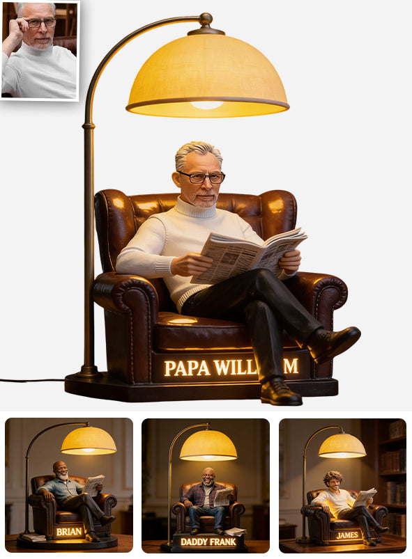 Lampe Personnalisée à Partir d'une Photo - Cadeau pour Papa - Veilleuse LED Acrylique Personnalisée