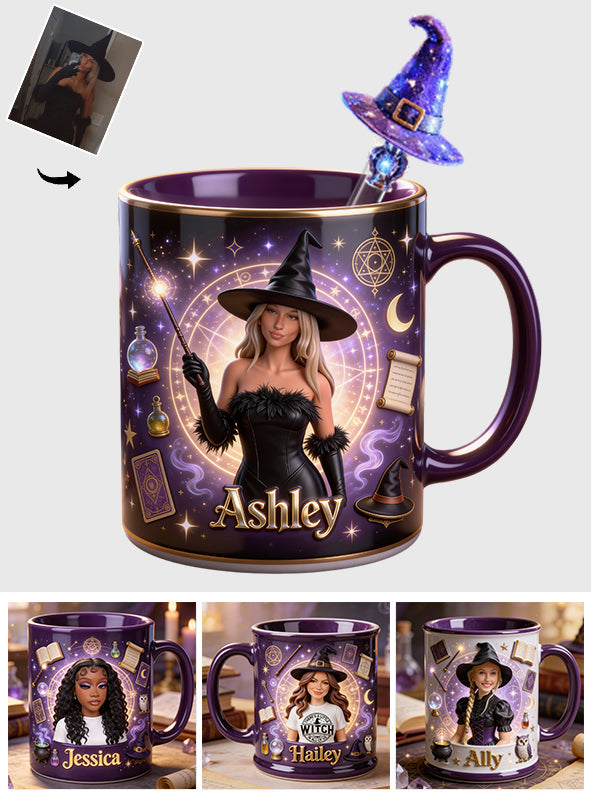 Ensemble Sorcier, Sorcière - Mug personnalisé Sorcière avec agitateurs en acrylique