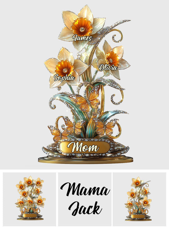 Beautiful Garden Gift For Mom, Grandma - Personalized Mother Custom Shaped Acrylic Plaque