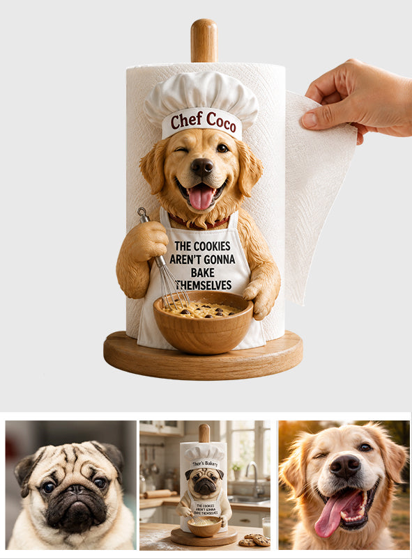 Petit Aide - Support à Essuie-Tout Personnalisé pour Chien