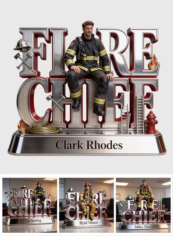 Custom Any Photo - Personalized Firefighter Custom Shaped Acrylic Plaque