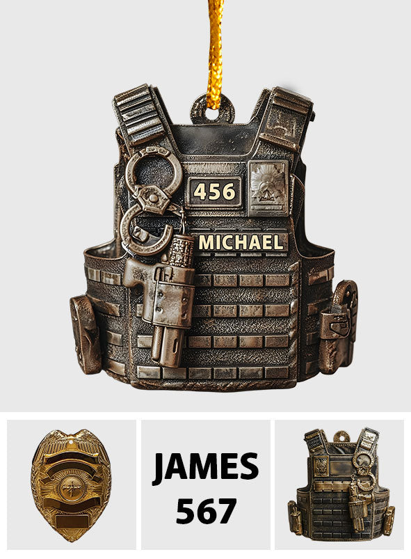 Servir et protéger - Ornement personnalisé pour policier