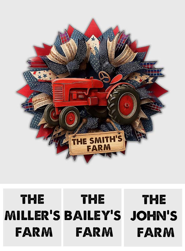 Bless Our Farm - Personalized Farmer Custom Shaped Wood Sign