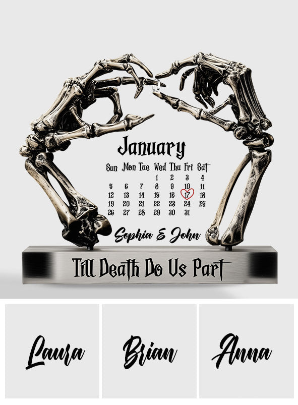 Til Death Do Us Part - Personalized Couple Custom Shaped Acrylic Plaque