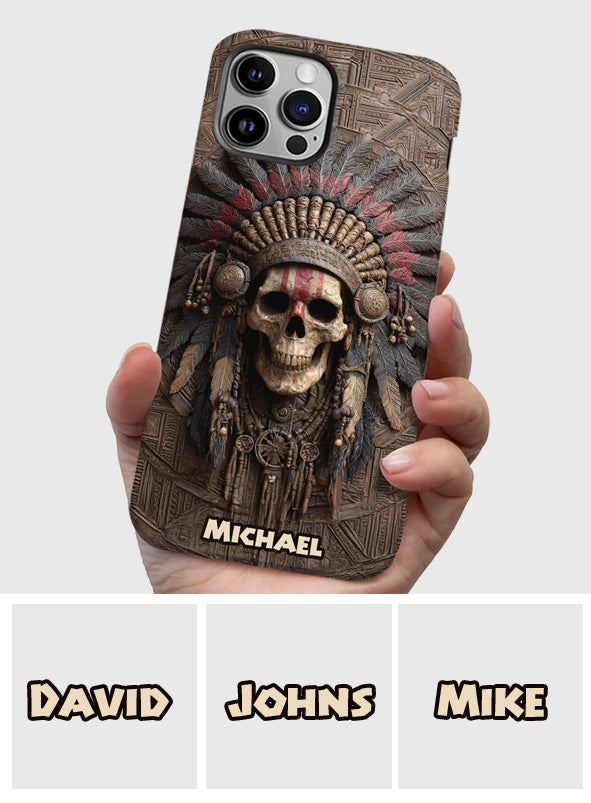 Fière Amérindienne - Coque de téléphone personnalisée avec motif intégral amérindien