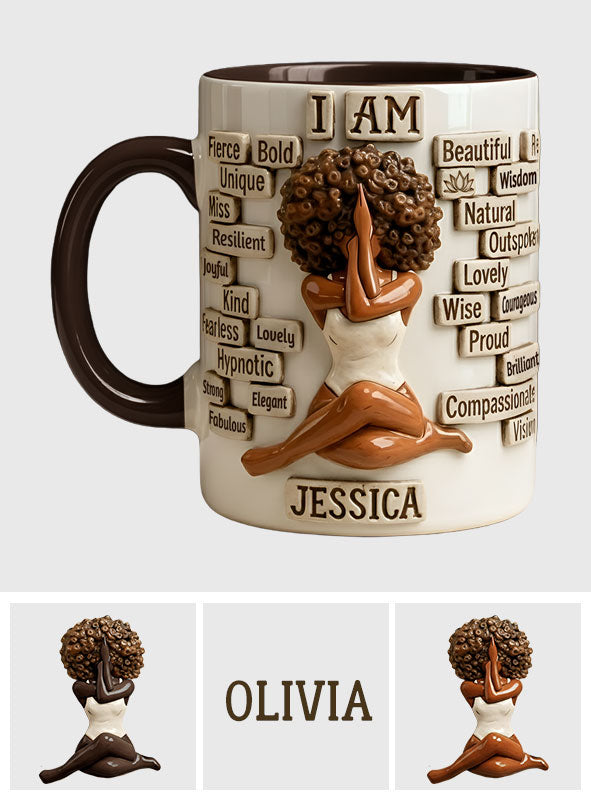 Fier d'être noir - Mug personnalisé à accent afro-américain