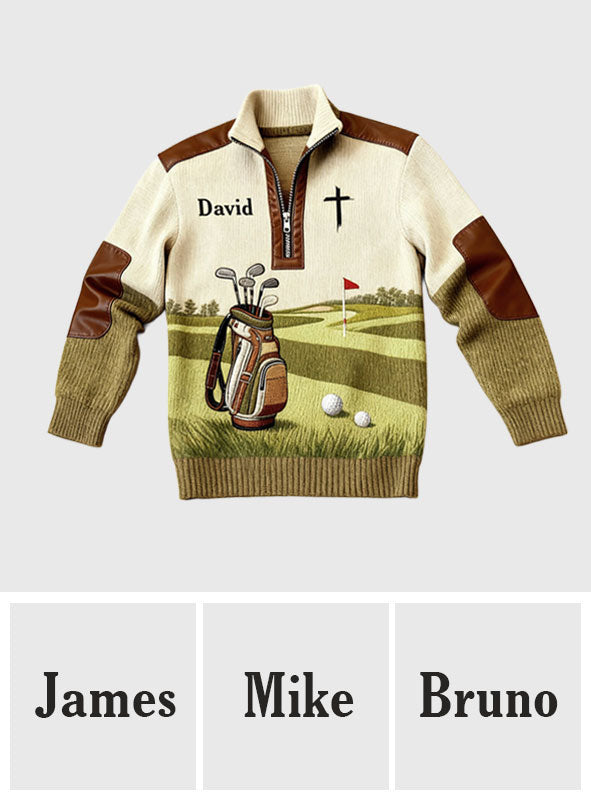 Le golfeur le plus cool - Sweat-shirt zippé de golf personnalisé pour homme