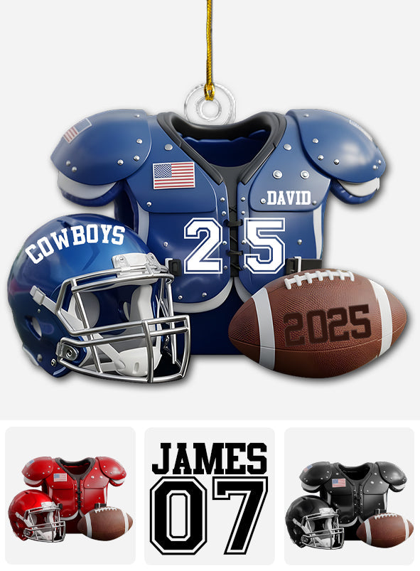Football Season - Personalized Football Ornament