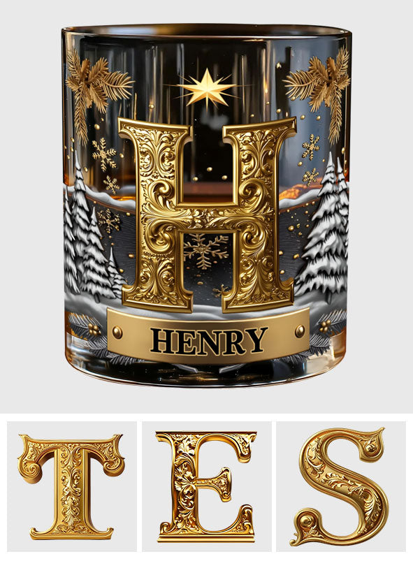 Merry Christmas - Personalized Whisky Whiskey Glass